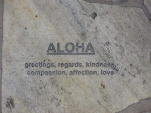 Aloha sidewalk