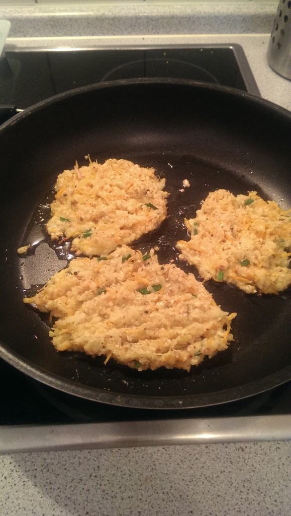 Quinoa Fritters in the pan