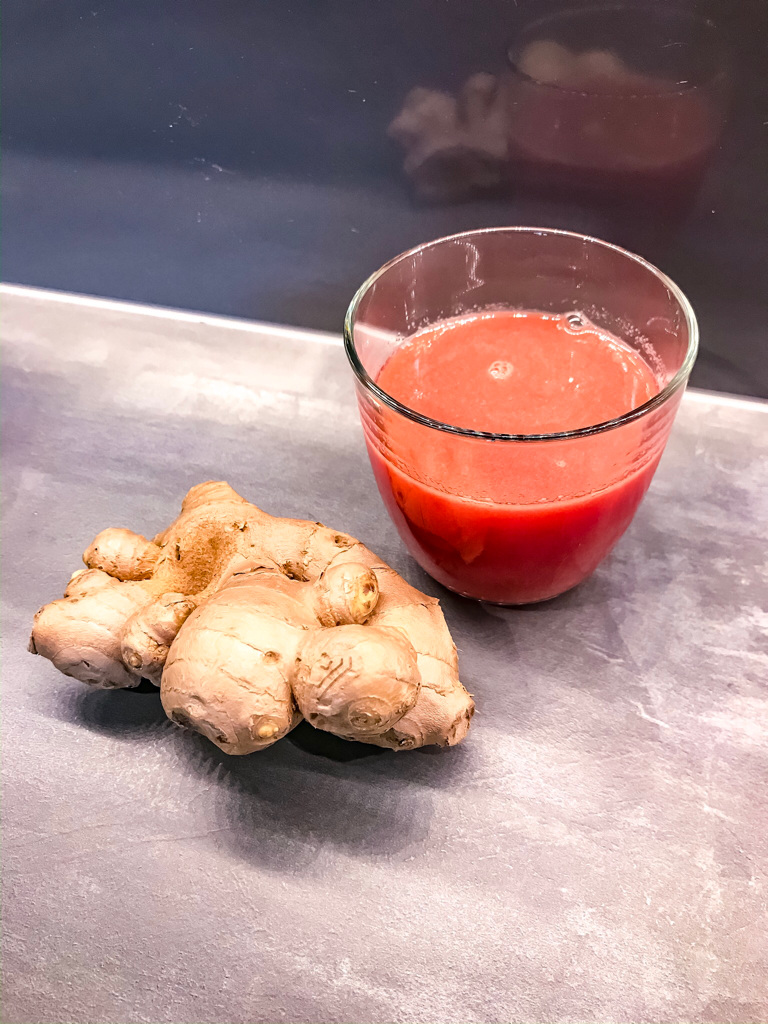 Boost your immune system with homemade ginger shots.